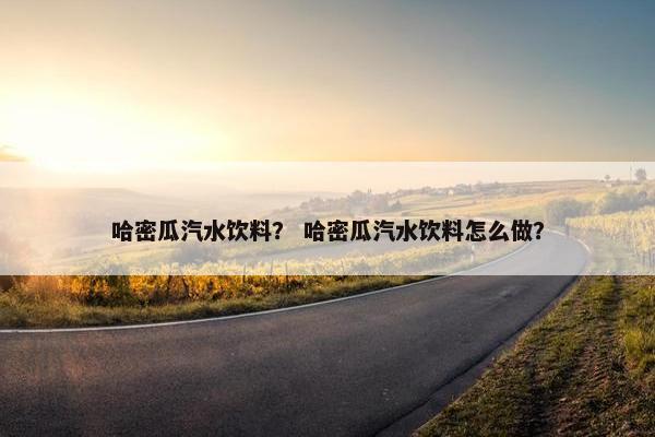 哈密瓜汽水饮料? 哈密瓜汽水饮料怎么做? 哈密瓜汽水饮料? 哈密瓜汽水饮料怎么做?