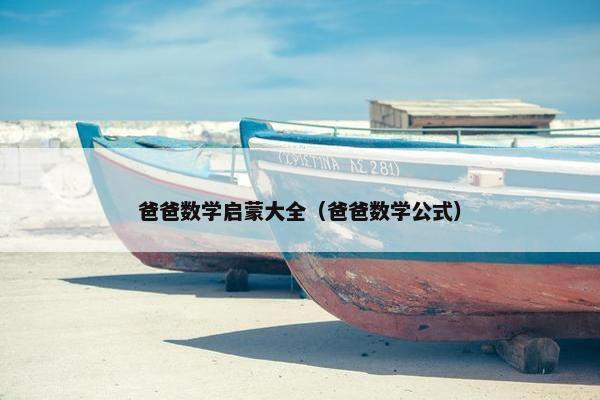 爸爸数学启蒙大全（爸爸数学公式）