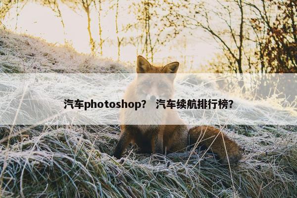 汽车photoshop？ 汽车续航排行榜？