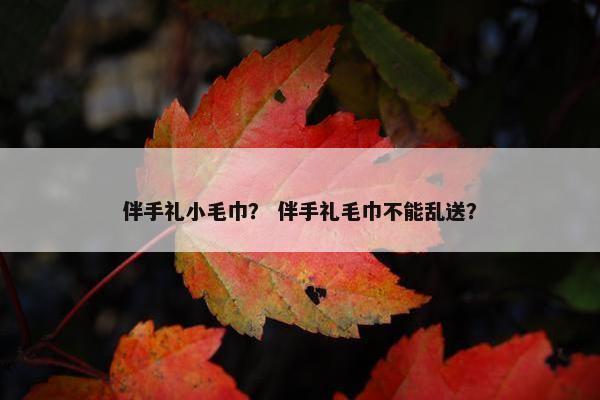 伴手礼小毛巾? 伴手礼毛巾不能乱送? 伴手礼小毛巾? 伴手礼毛巾不能乱送?