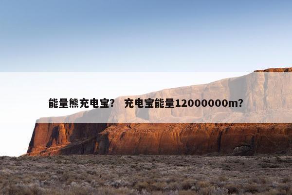 能量熊充电宝？ 充电宝能量12000000m？