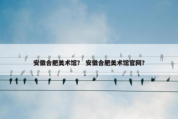 安徽合肥美术馆？ 安徽合肥美术馆官网？