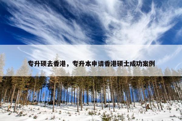 专升硕去香港，专升本申请香港硕士成功案例