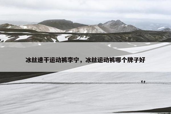 冰丝速干运动裤李宁，冰丝运动裤哪个牌子好