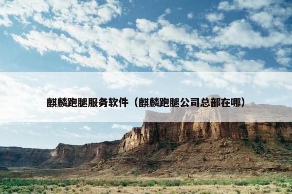 麒麟跑腿服务软件（麒麟跑腿公司总部在哪）