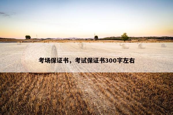 考场保证书，考试保证书300字左右