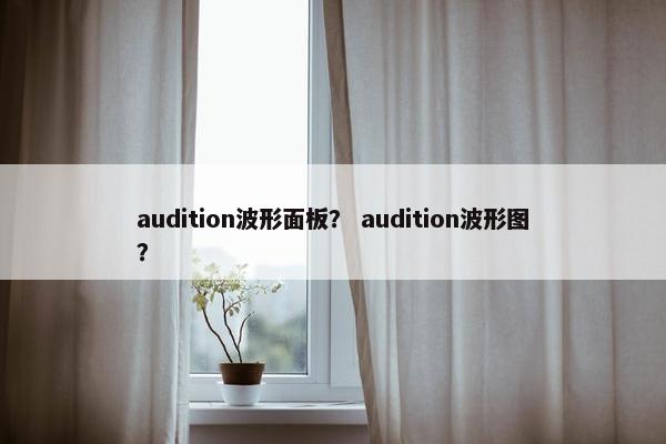 audition波形面板？ audition波形图？