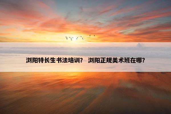 浏阳特长生书法培训？ 浏阳正规美术班在哪？