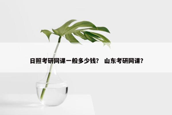 日照考研网课一般多少钱? 山东考研网课? 日照考研网课一般多少钱? 山东考研网课?