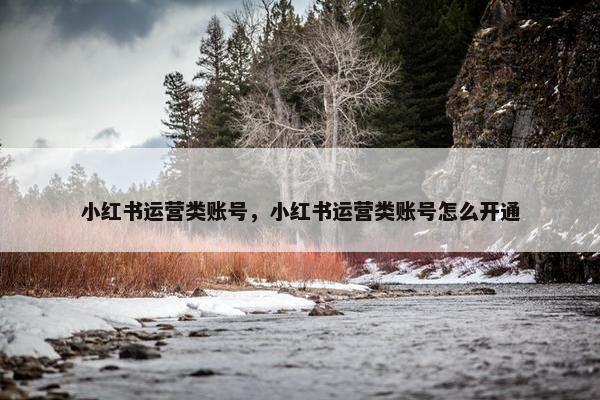 小红书运营类账号,小红书运营类账号怎么开通 小红书运营类账号,小红书运营类账号怎么开通