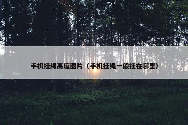 手机挂绳高度图片（手机挂绳一般挂在哪里）