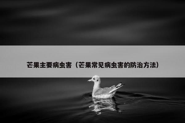 芒果主要病虫害(芒果常见病虫害的防治方法) 芒果主要病虫害(芒果常见病虫害的防治方法)