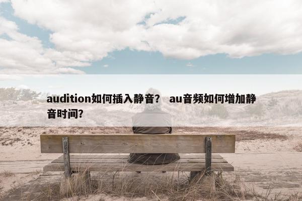 audition如何插入静音？ au音频如何增加静音时间？