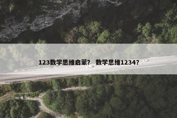 123数学思维启蒙？ 数学思维1234？