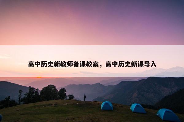 高中历史新教师备课教案，高中历史新课导入