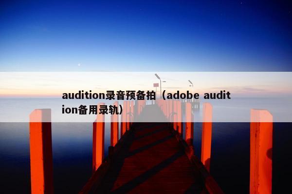 audition录音预备拍（adobe audition备用录轨）