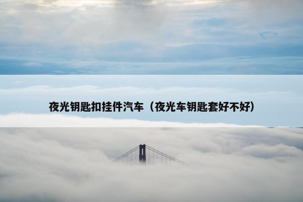 夜光钥匙扣挂件汽车（夜光车钥匙套好不好）
