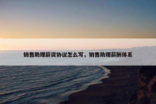 销售助理薪资协议怎么写，销售助理薪酬体系