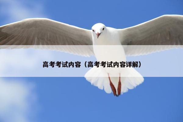 高考考试内容（高考考试内容详解）