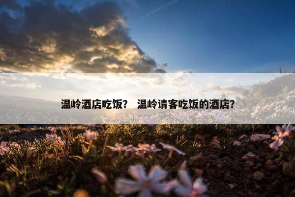 温岭酒店吃饭？ 温岭请客吃饭的酒店？