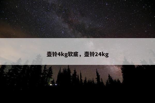 壶铃4kg软底，壶铃24kg