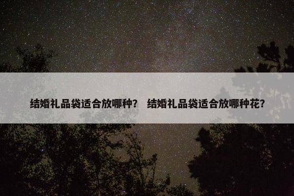 结婚礼品袋适合放哪种？ 结婚礼品袋适合放哪种花？
