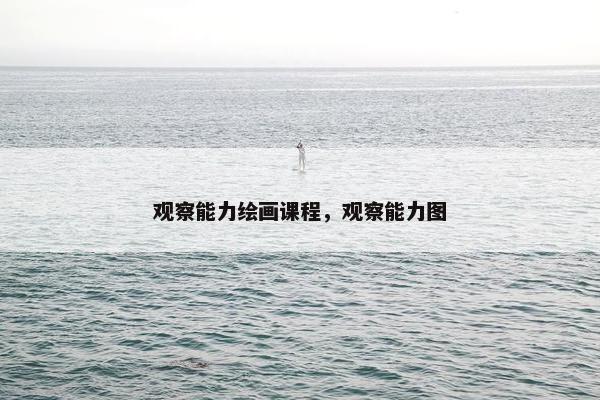 观察能力绘画课程，观察能力图