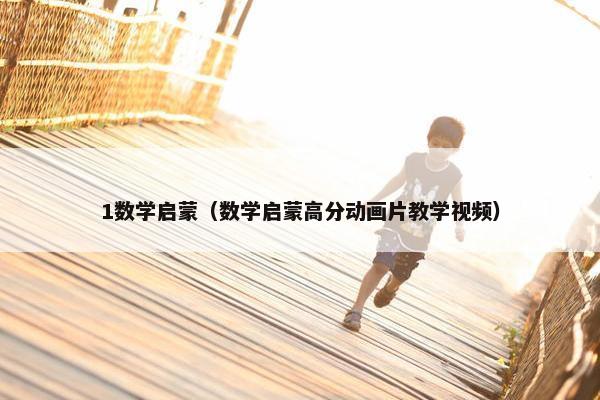 1数学启蒙（数学启蒙高分动画片教学视频）