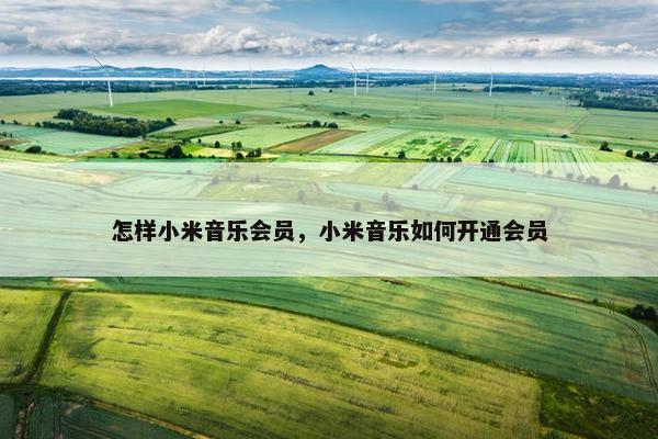怎样小米音乐会员，小米音乐如何开通会员