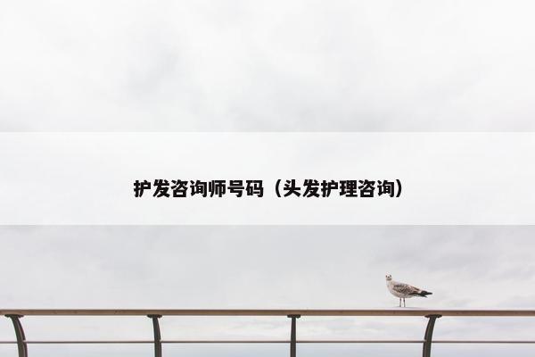 护发咨询师号码（头发护理咨询）