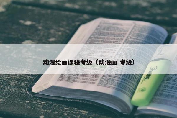 动漫绘画课程考级（动漫画 考级）