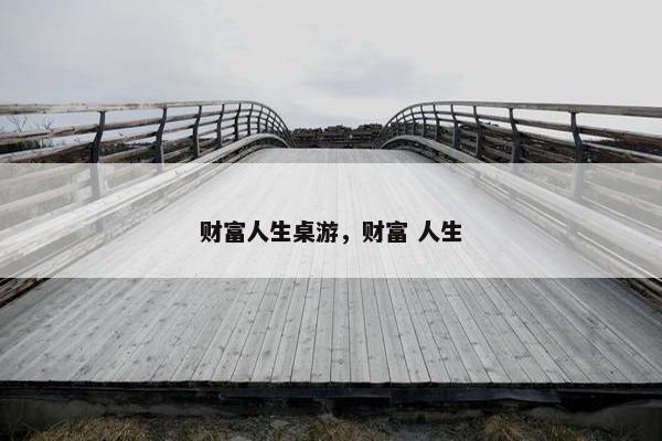 财富人生桌游，财富 人生