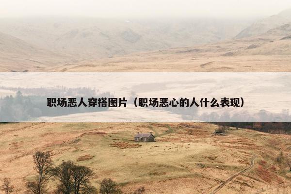 职场恶人穿搭图片（职场恶心的人什么表现）