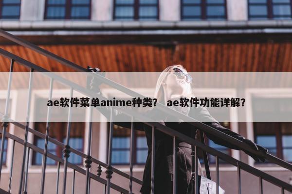 ae软件菜单anime种类？ ae软件功能详解？