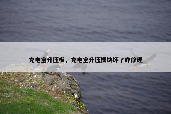 充电宝升压板，充电宝升压模块坏了咋修理