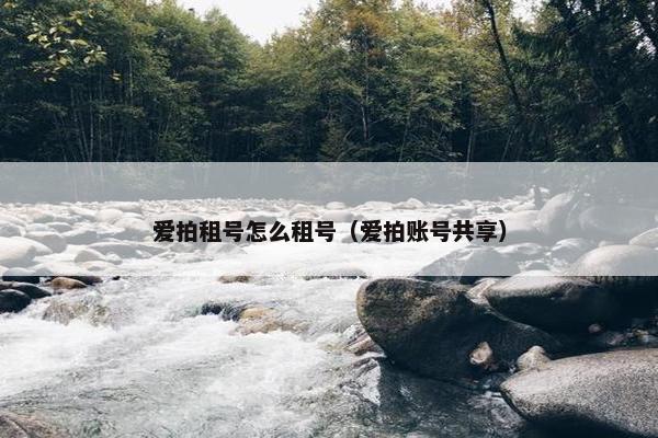 爱拍租号怎么租号(爱拍账号共享) 爱拍租号怎么租号(爱拍账号共享)