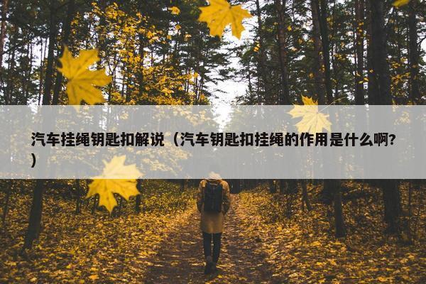 汽车挂绳钥匙扣解说(汽车钥匙扣挂绳的作用是什么啊?) 汽车挂绳钥匙扣解说(汽车钥匙扣挂绳的作用是什么啊?)