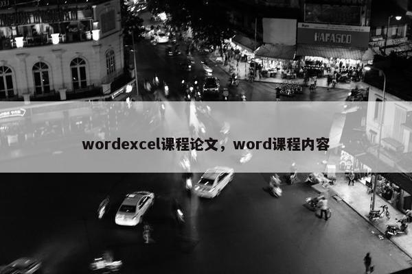 wordexcel课程论文，word课程内容