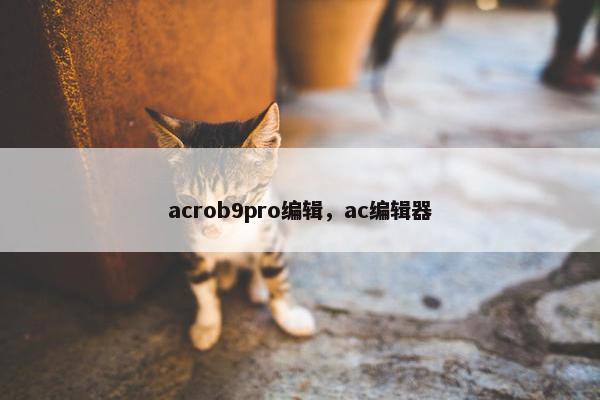 acrob9pro编辑，ac编辑器