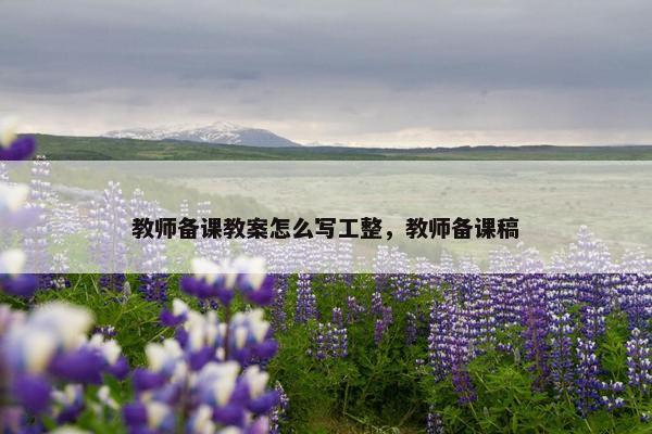 教师备课教案怎么写工整，教师备课稿