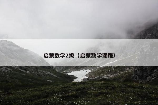 启蒙数学2级（启蒙数学课程）