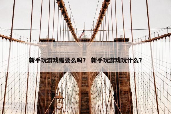 新手玩游戏需要么吗？ 新手玩游戏玩什么？