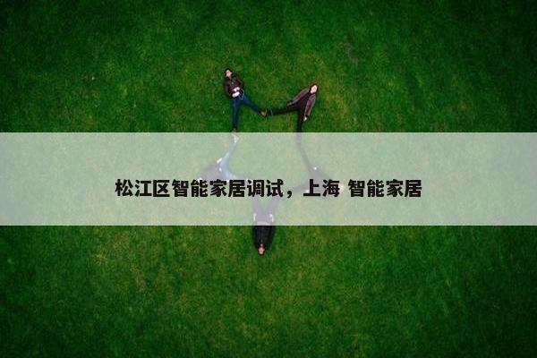 松江区智能家居调试，上海 智能家居