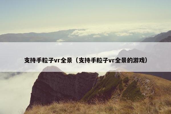 支持手粒子vr全景（支持手粒子vr全景的游戏）