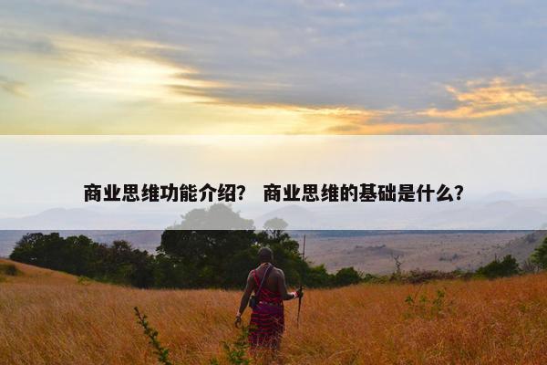 商业思维功能介绍？ 商业思维的基础是什么？