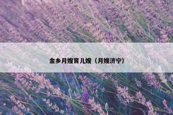 金乡月嫂育儿嫂（月嫂济宁）