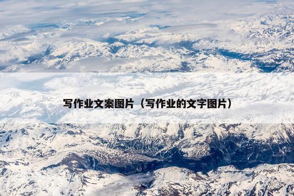 写作业文案图片（写作业的文字图片）
