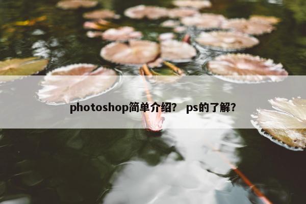 photoshop简单介绍？ ps的了解？