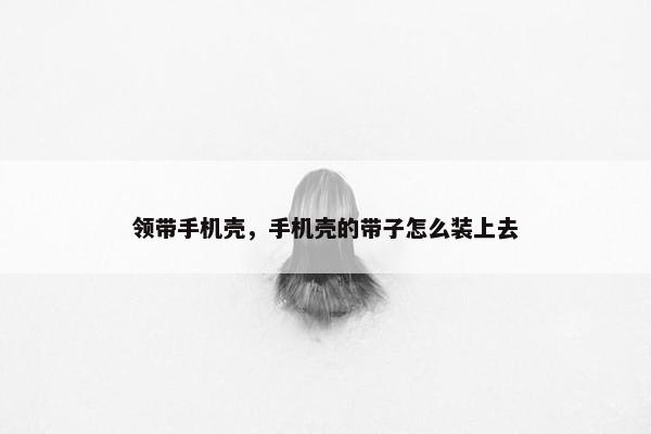 领带手机壳，手机壳的带子怎么装上去