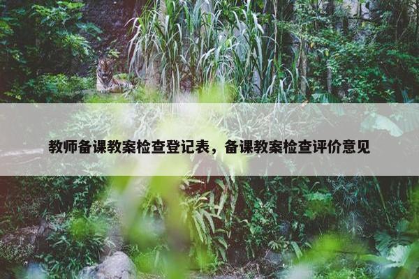 教师备课教案检查登记表，备课教案检查评价意见